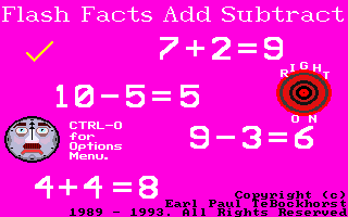 Title screen of Flash Facts Add Subtract