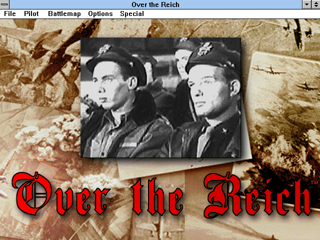 Title screen of Over the Reich
