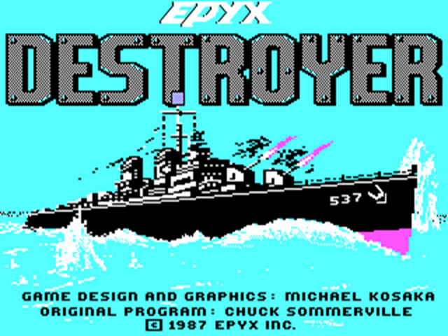 Title screen of Destroyer