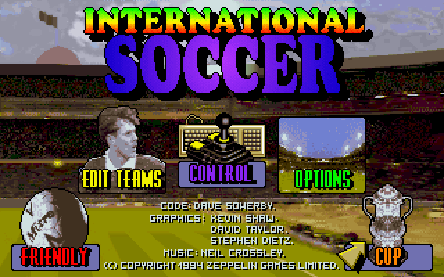 Title screen of International Soccer