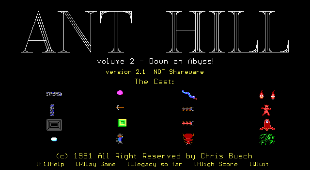 Title screen of Anthill Volume 2