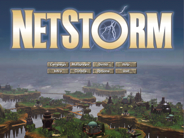 Title screen of NetStorm: Islands At War
