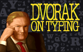 Title screen of Dvorak on Typing