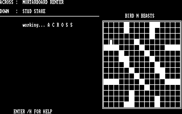 Gameplay of Dell Crossword Puzzles Volume III