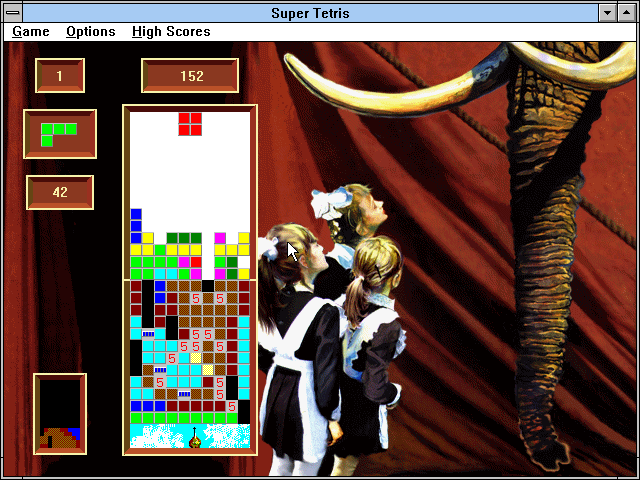 Gameplay of Tetris Gold