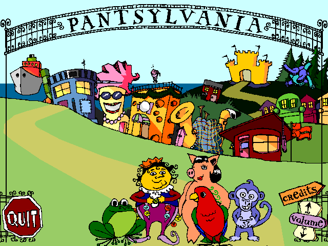 Title screen of The Gigglebone Gang: Pantsylvania