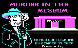 Title screen of Murder in the Museum