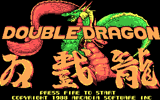 Title screen of Double Dragon