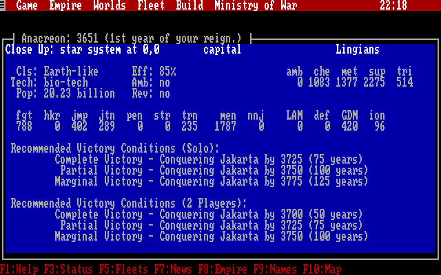 Gameplay of Anacreon: Reconstruction 4021