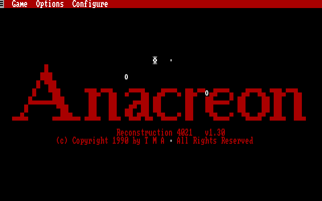 Title screen of Anacreon: Reconstruction 4021