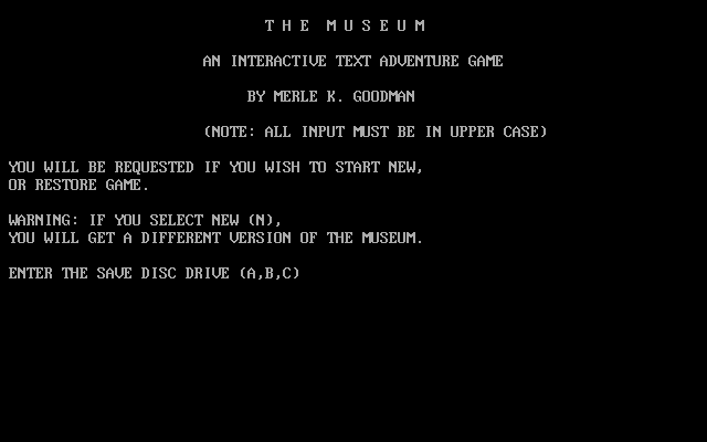 Title screen of Battune Goes to the Museum