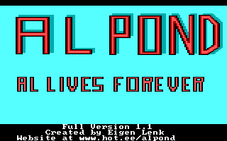 Title screen of Al Pond 1: Al Lives Forever