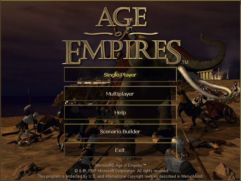 Title screen of Age of Empires: Final Conquest