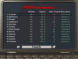 Gameplay of Player Manager 2