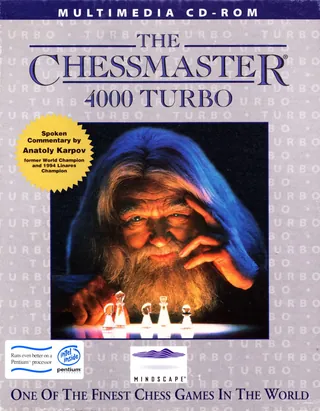 Box front of The Chessmaster 4000 Turbo, United Kingdom