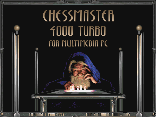 Title screen of The Chessmaster 4000 Turbo