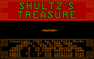 Title screen of Shultz's Treasure