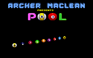 Title screen of Archer Maclean's Pool