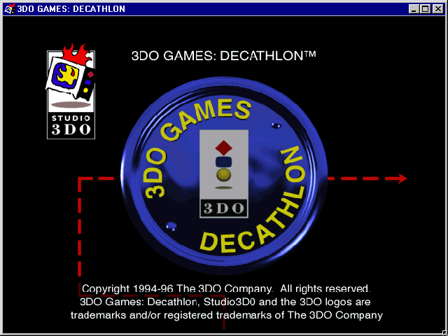 Title screen of 3DO Games: Decathlon