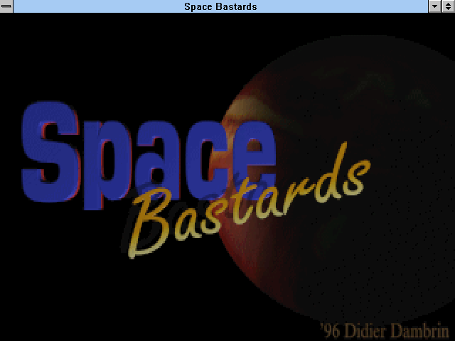 Title screen of Space Bastards
