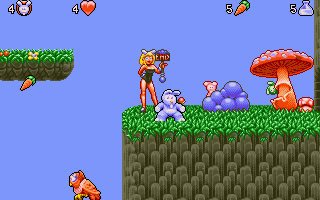 Gameplay of Quik the Thunder Rabbit