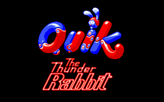 Title screen of Quik the Thunder Rabbit