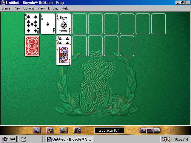 Gameplay of Bicycle Solitaire (1997)