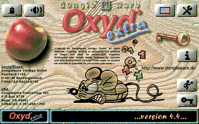 Title screen of Oxyd Extra