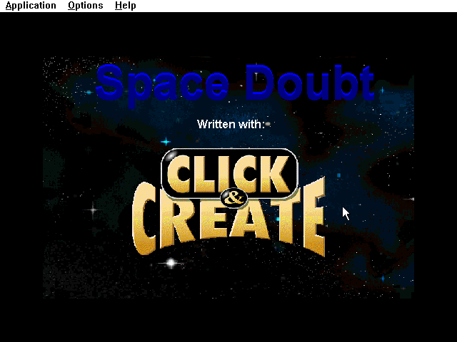 Title screen of Space Doubt