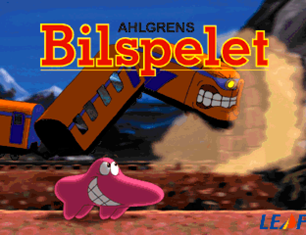 Title screen of Ahlgrens Bilspelet