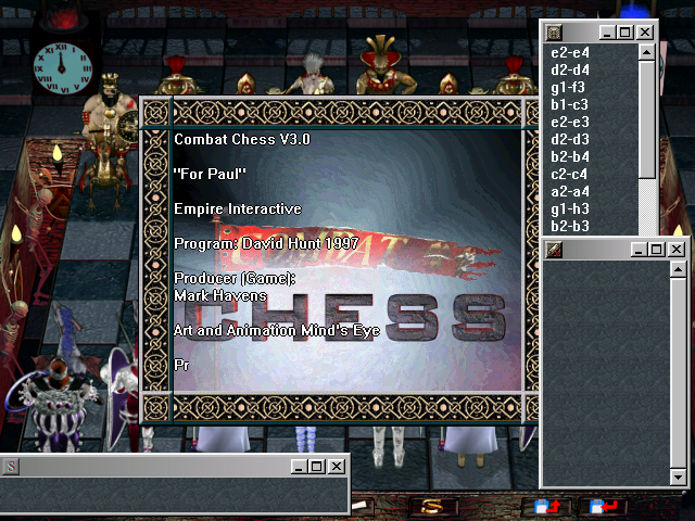Title screen of Combat Chess