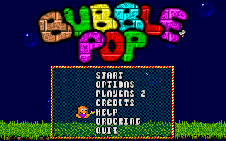 Title screen of Bubble Pop