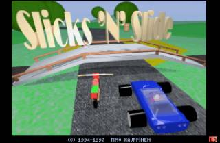 Title screen of Slicks 'n' Slide