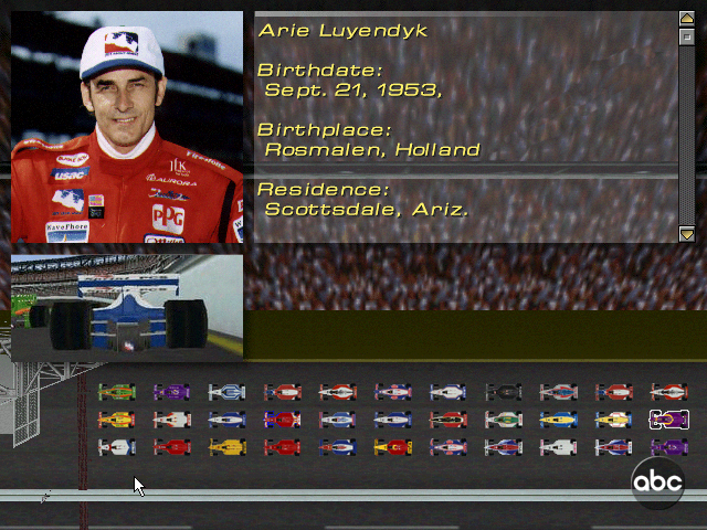 Gameplay of ABC Sports Indy Racing