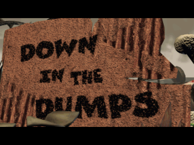 Title screen of Down in the Dumps