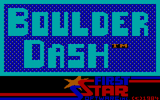 Title screen of Boulder Dash