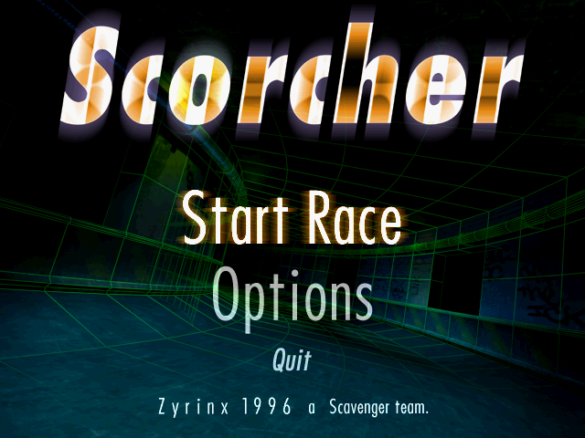 Title screen of Scorcher