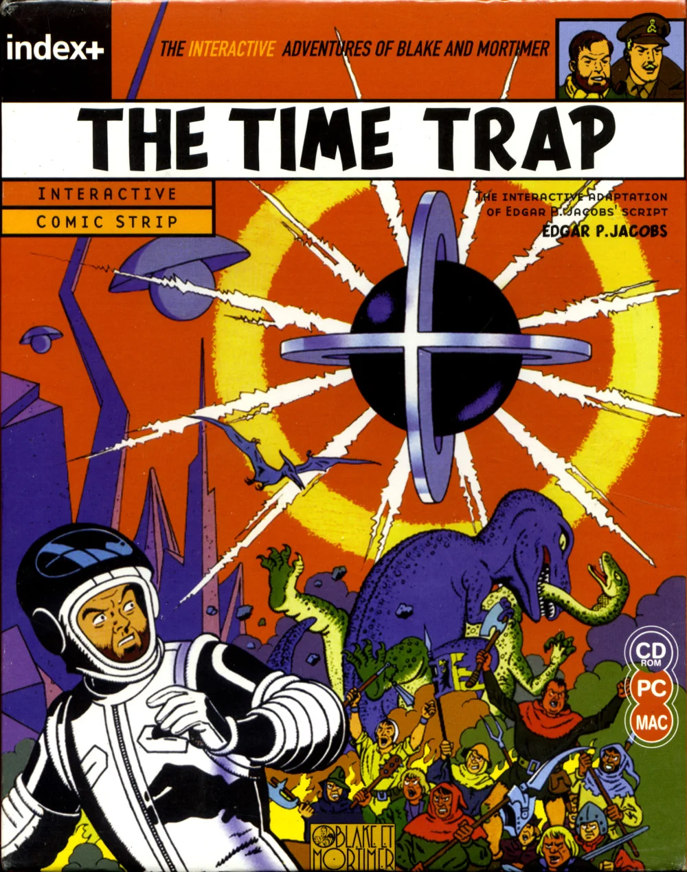 Box front of The Interactive Adventures of Blake and Mortimer: The Time Trap