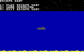 Title screen of Escape Sub!