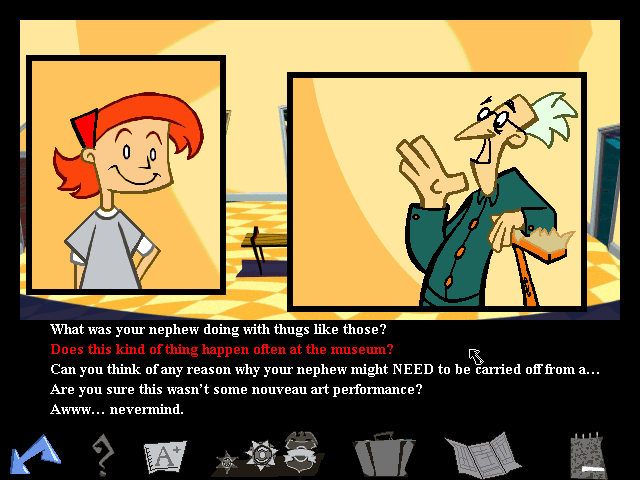 Gameplay of JumpStart Adventures 5th Grade: Jo Hammet, Kid Detective