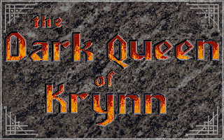 Title screen of The Dark Queen of Krynn