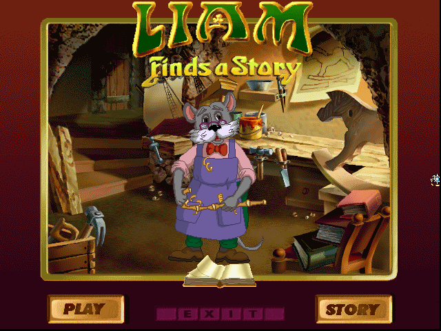 Title screen of Liam Finds a Story