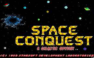 Title screen of Space Conquest: A Galactic Odyssey