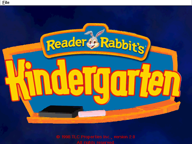Title screen of Reader Rabbit's Kindergarten