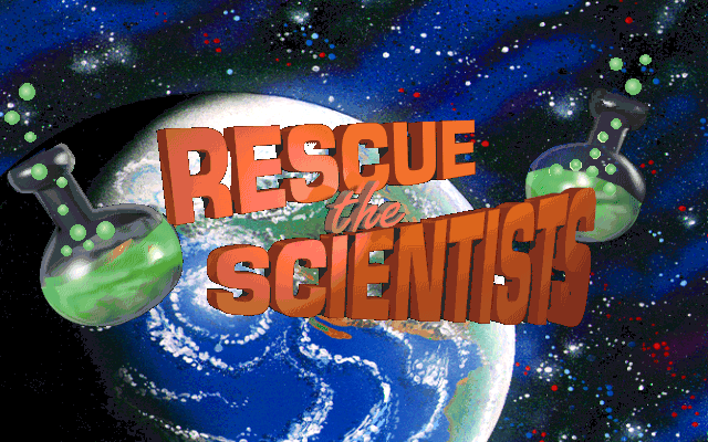 Title screen of Rescue the Scientists
