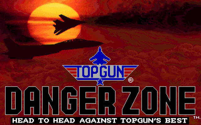 Title screen of Top Gun: Danger Zone