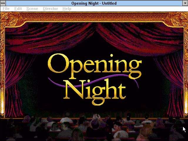 Title screen of Opening Night