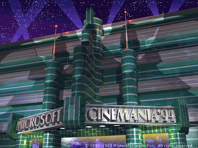 Title screen of Microsoft Cinemania '94