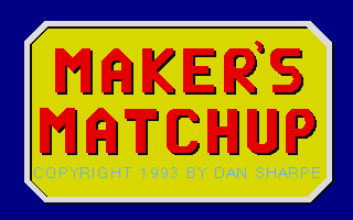 Title screen of Maker's Matchup