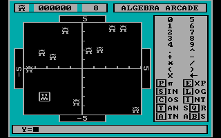 Gameplay of Algebra Arcade